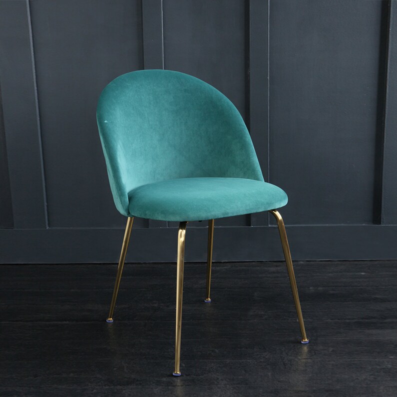 Albany Dining Chair Art Deco Home Seating Turquoise Gold Etsy UK