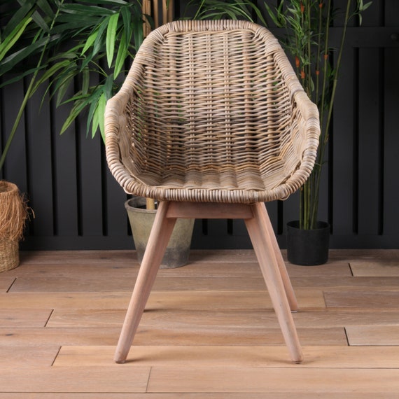 Rattan Kitchen Dining Chairs Nordic Living Room Accent Banquet