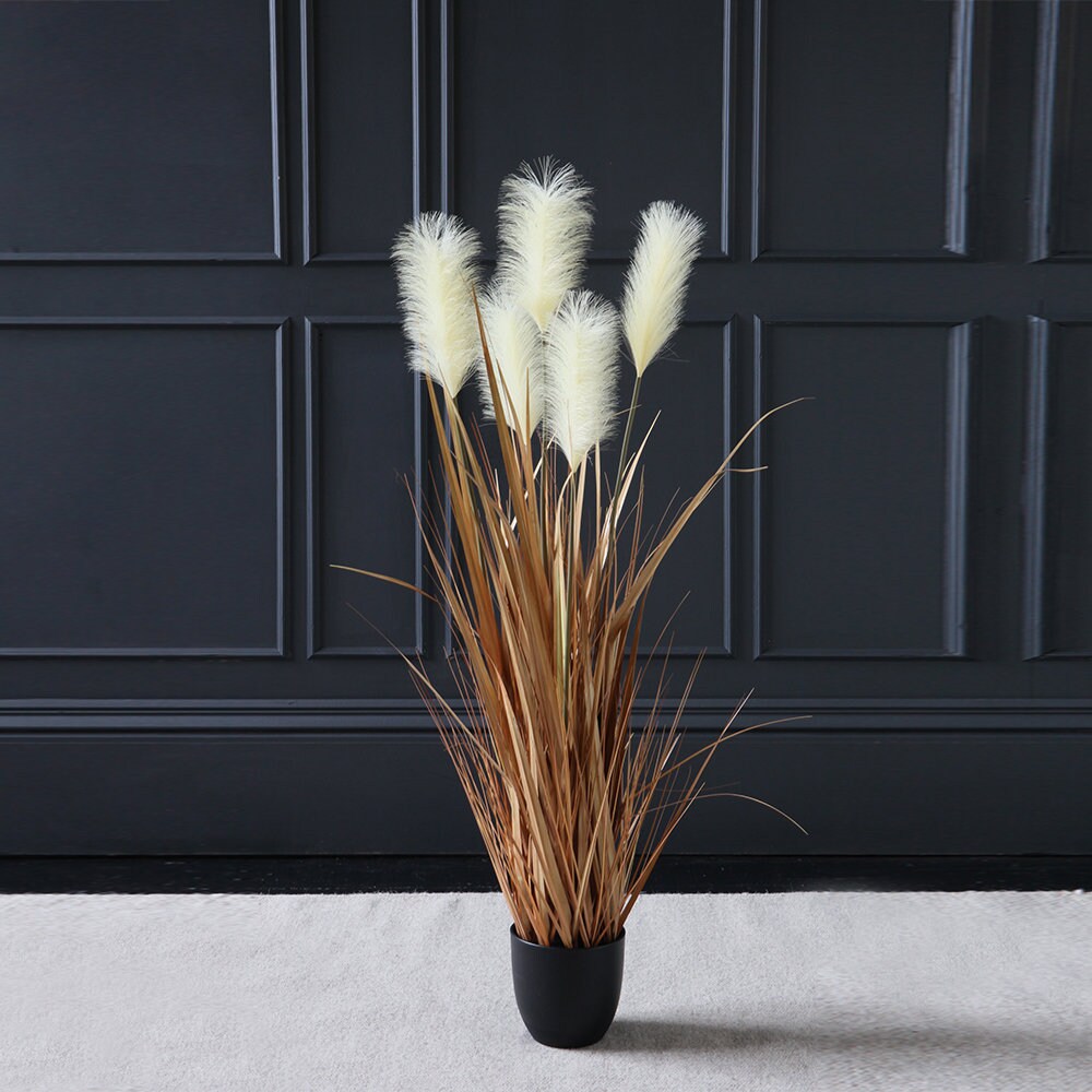 Potted Pampas Grass Artificial Home Plant Faux Houseplant Etsy UK