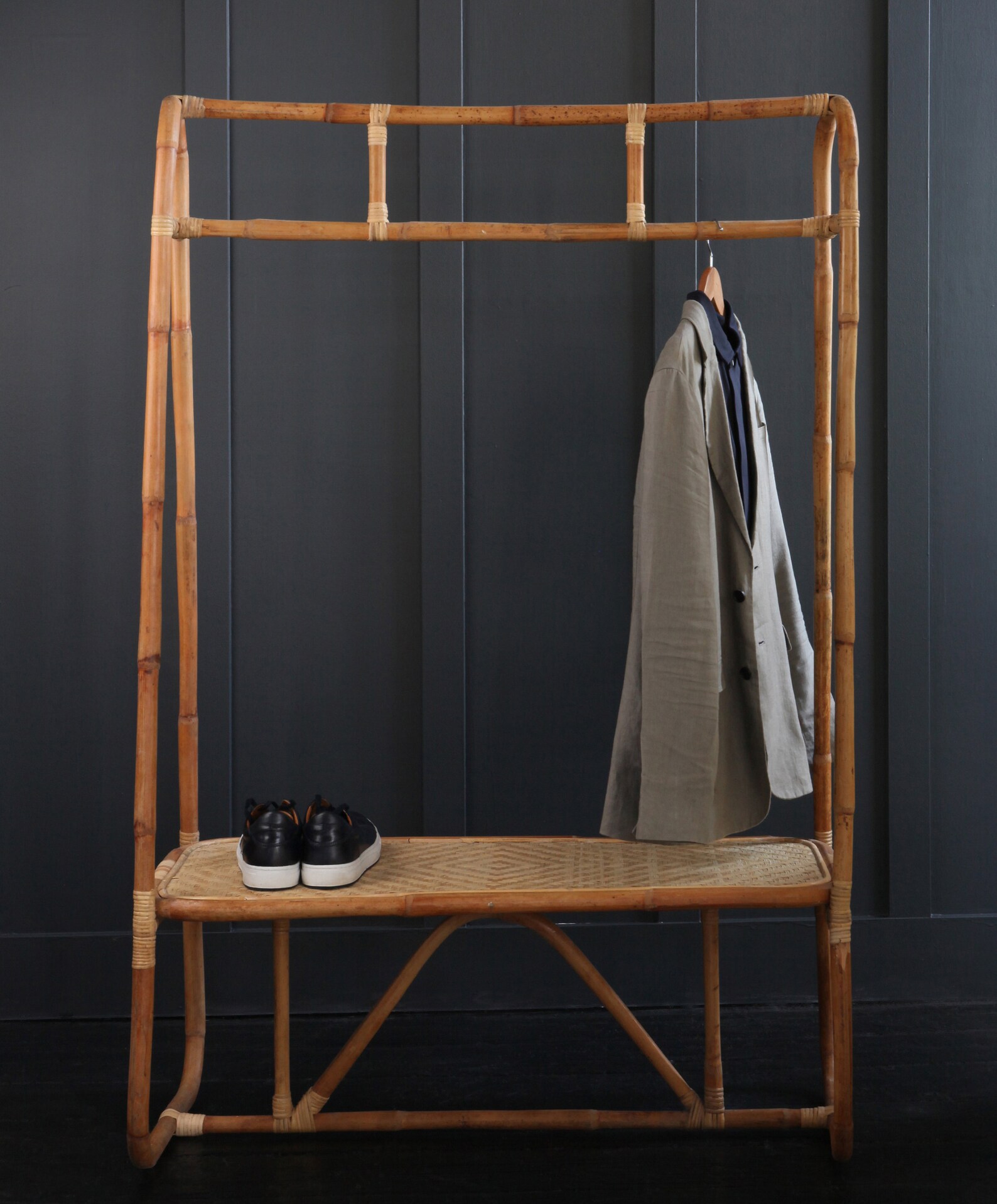 Bali Clothes Rail Natural Bamboo Seat 150 X 44 X 100cm Bedroom Etsy UK