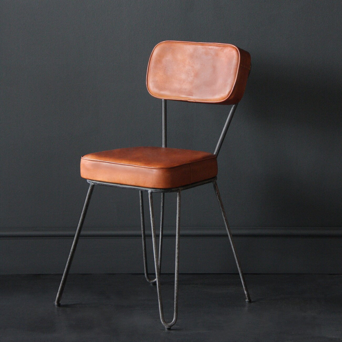 Hairpin Dining Chair fully upholstered Industrial Vintage Etsy