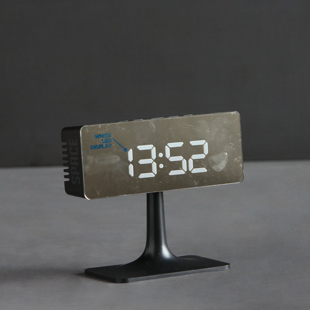 Alarm LED Digital Desk Clock Contemporary Acrylic Frame With Etsy UK