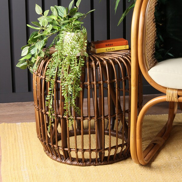 Cane Side Table Etsy UK