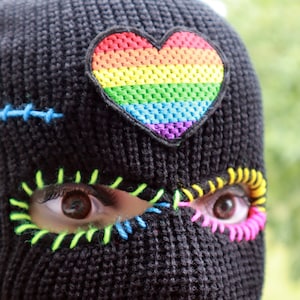 LGBTQ balaclava Hat nonbinary Bisexual Pansexual Asexual Transgender Lesbian gay genderfluid Aromantic Demigirl Genderqueer Demiboy LGBT