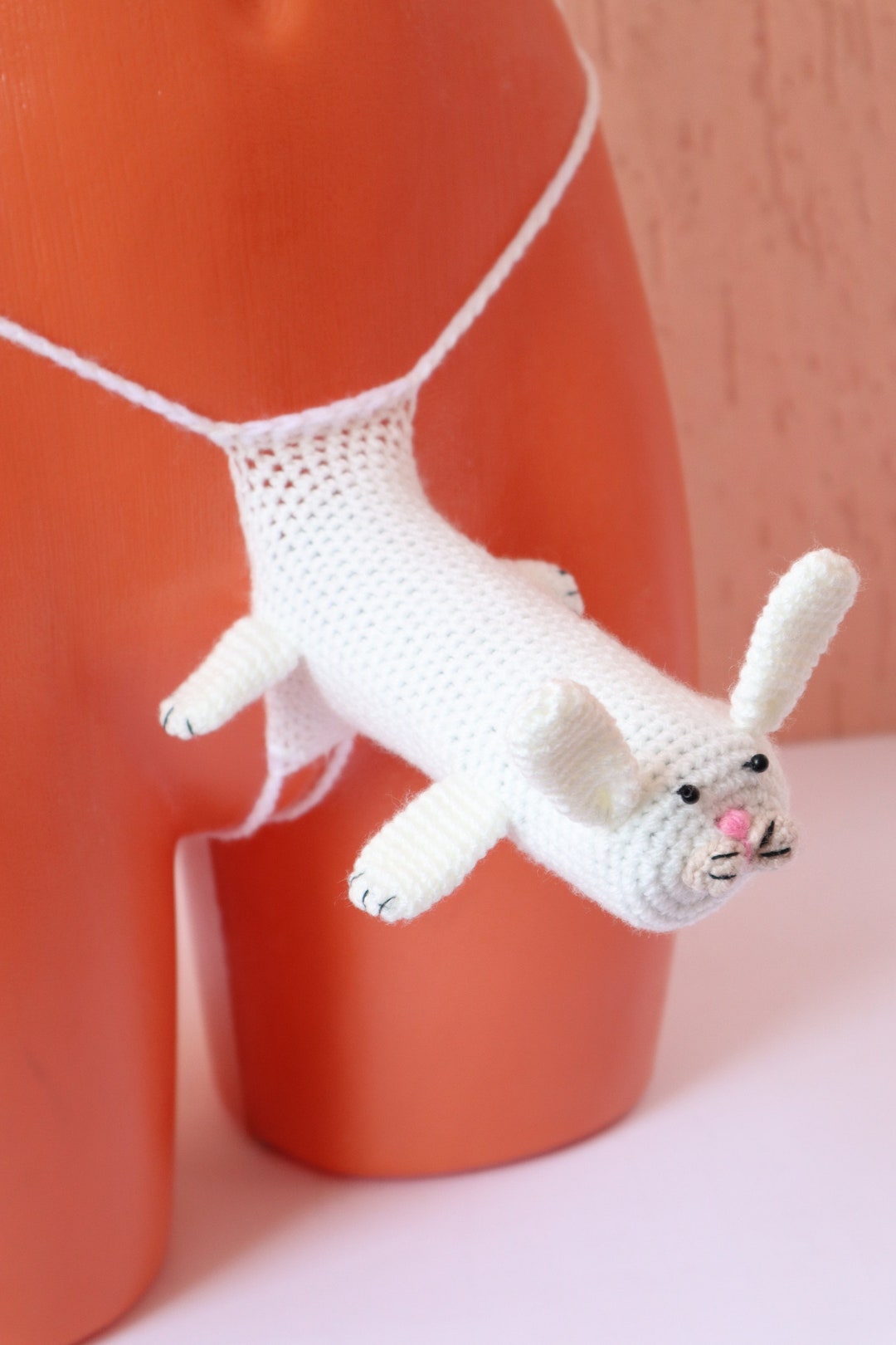 Crochet Bunny Thong - Gag Gift Lingerie - Funny Underwear