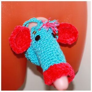 Elefant Mikro Herren String, offene Dessous, gehäkelter Tacho, Herren Slip