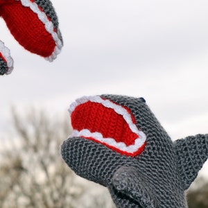 Hand Crocheted, shark,Clothing and Accessories,crochet Accessories,Gloves & Mittens,Gift Ideas TO ORDER for Teen, men and women image 2