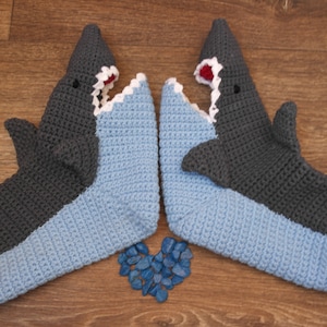 Socks Shark Slippers,customizable socks, personalized socks,fuzzy socks. for Adult Sizesladies slippers,shark week,slippers men, shark image 4