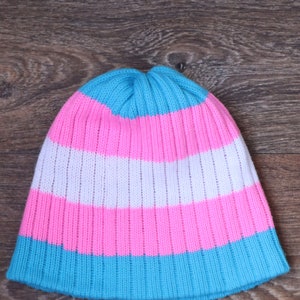 LGBT Trans Beanie Hat Flag Transgender Beanie Knitted Hat Transgender ...