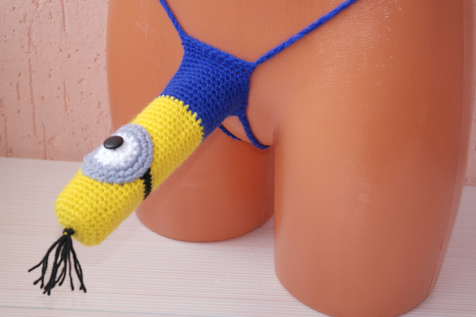 gift valentines day,Mens Sexy Underwear, Men minion thong, Crochet Original...