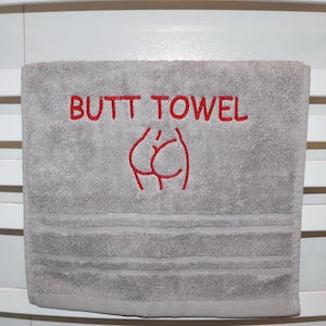 Lustiges Butt Handtuch, benutzerdefinierte Strandtuch, Personalisierung Geschenk Freund, Geschenk Mann, Frau Geschenk, Strandtuch, lustiges Junggesellenabschied Geschenk, Braut Handtuch