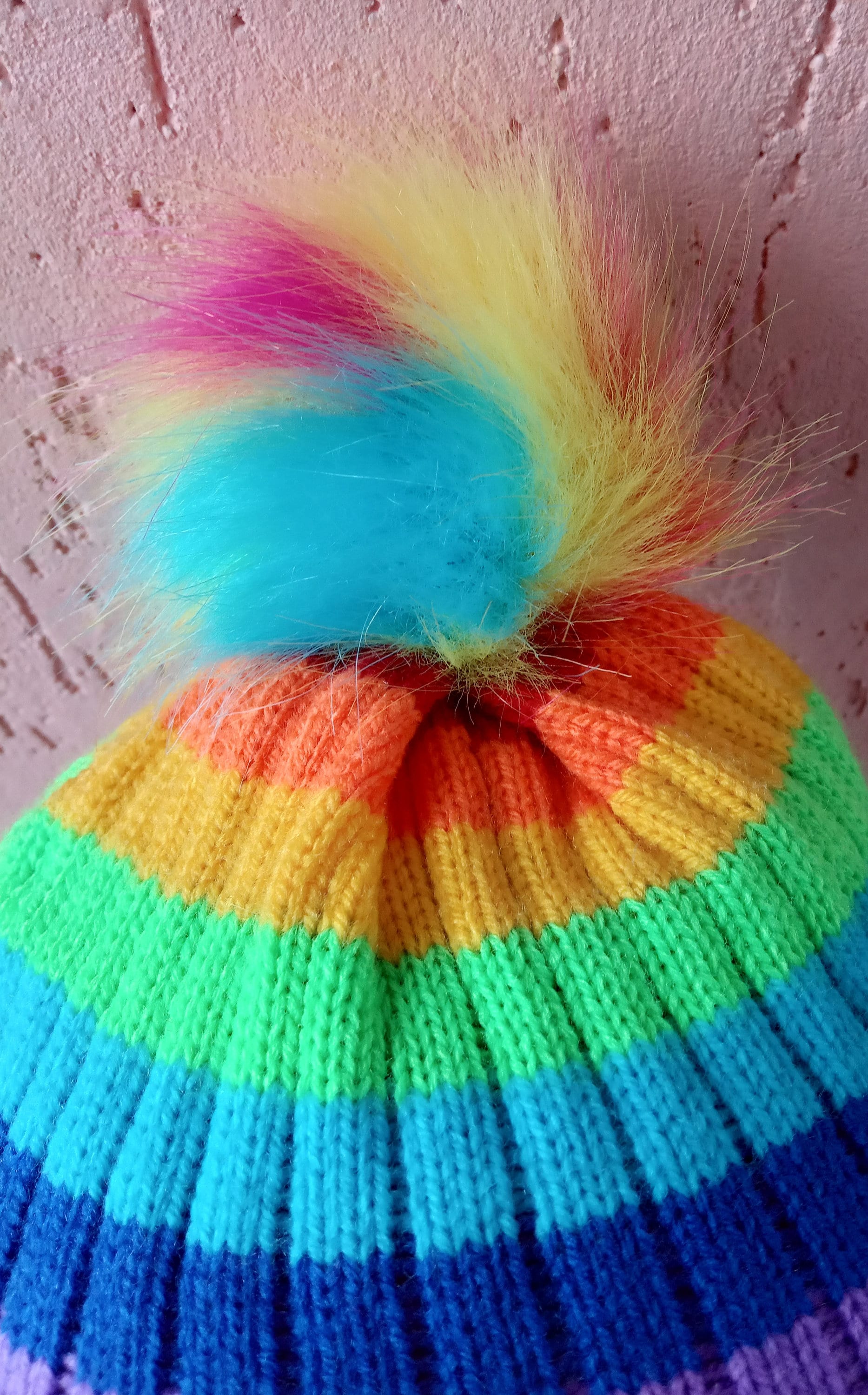 Rainbow Hat colorful crochet hatknitted hat unisex knitted Etsy