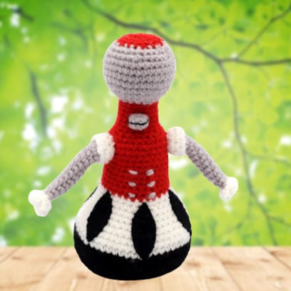 MST3K Tom Servo plank/tafelblad pop Tom Servo van Mystery Science Theater 3000 (MST3K) gehaakte speelgoed amigurumi pop