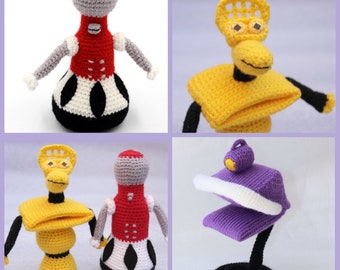 Tom Servo, and Crow T. Robot from Mystery Science Theater 3000 (MST3K) crochet Toy amigurumi  doll,anniversary personalized gift for men