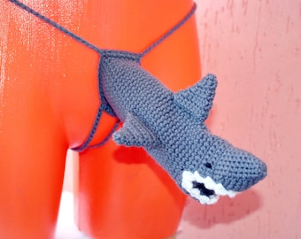 Crochet men thong, see through panties, mature lingerie