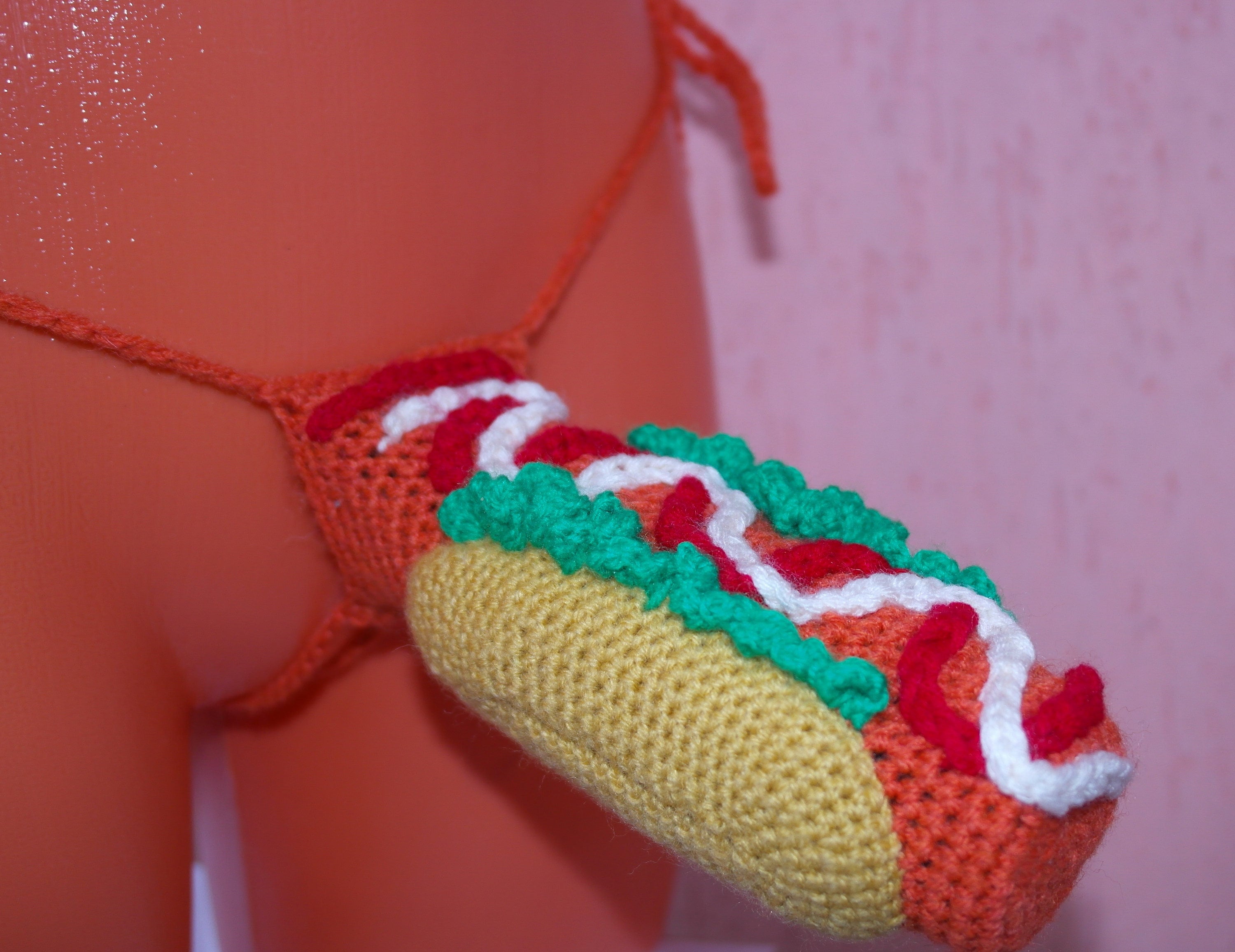 Crochet Hotdog Thong: Erotic Novelty Funny Thong Gift - Etsy UK
