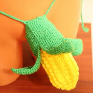 Custom Mens Sexy Underwear,Men corn thong,lingerie for sex.Crochet Willy Warmer,personalized gift,Penis Warmer Costume,rustic mens corn