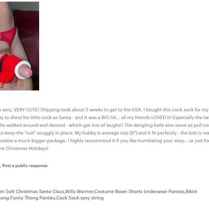 Men Soft micro thong Christmas Santa Claus,mens lingerie, Bikini Thong image 5