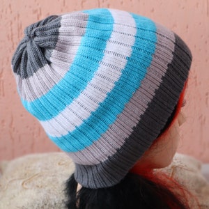 LGBTQ Pride Beanie Hat – Rainbow Heart Embroidered, Acrylic Knit, Unisex For Parades & Winter - View #6