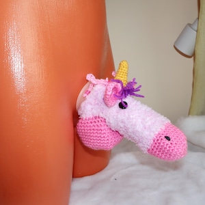 Virkade enhörningsstringtrosor för män, Willy Warmer, transparenta stringtrosor