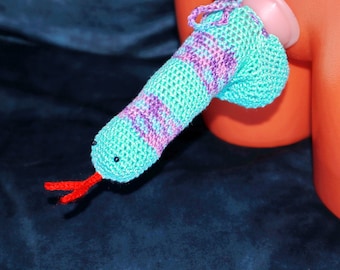 Snake Mini Panties: Funny Men's Handmade see through panties