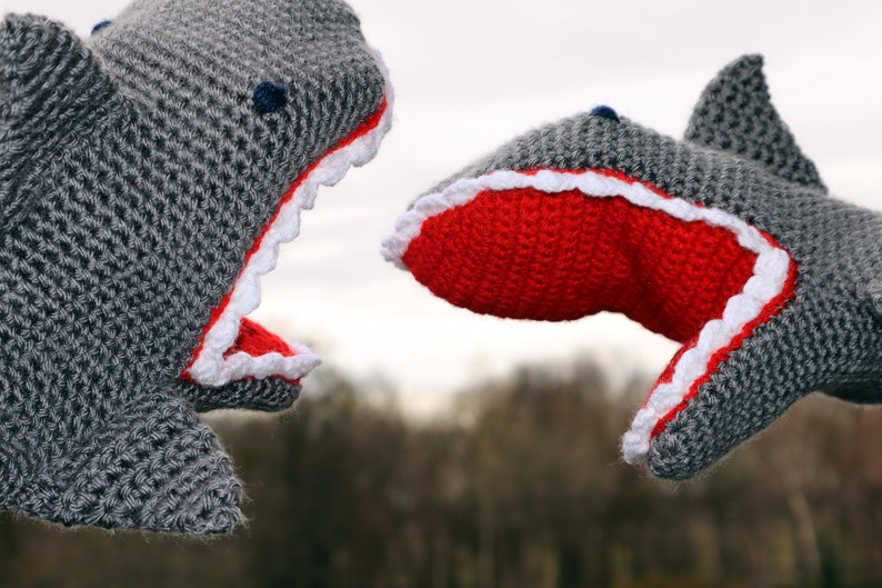 Hand Crocheted, shark,Clothing and Accessories,crochet Accessories,Gloves & Mittens,Gift Ideas TO ORDER for Teen, men and women image 7