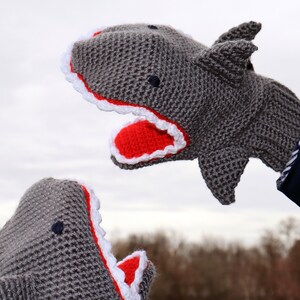 Hand Crocheted, shark,Clothing and Accessories,crochet Accessories,Gloves & Mittens,Gift Ideas TO ORDER for Teen, men and women image 9