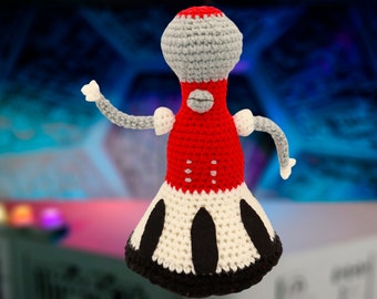 Tom Servo Doll (11 inches tall) Tom Servo from Mystery Science Theater 3000 (MST3K) crochet toy amigurumi doll