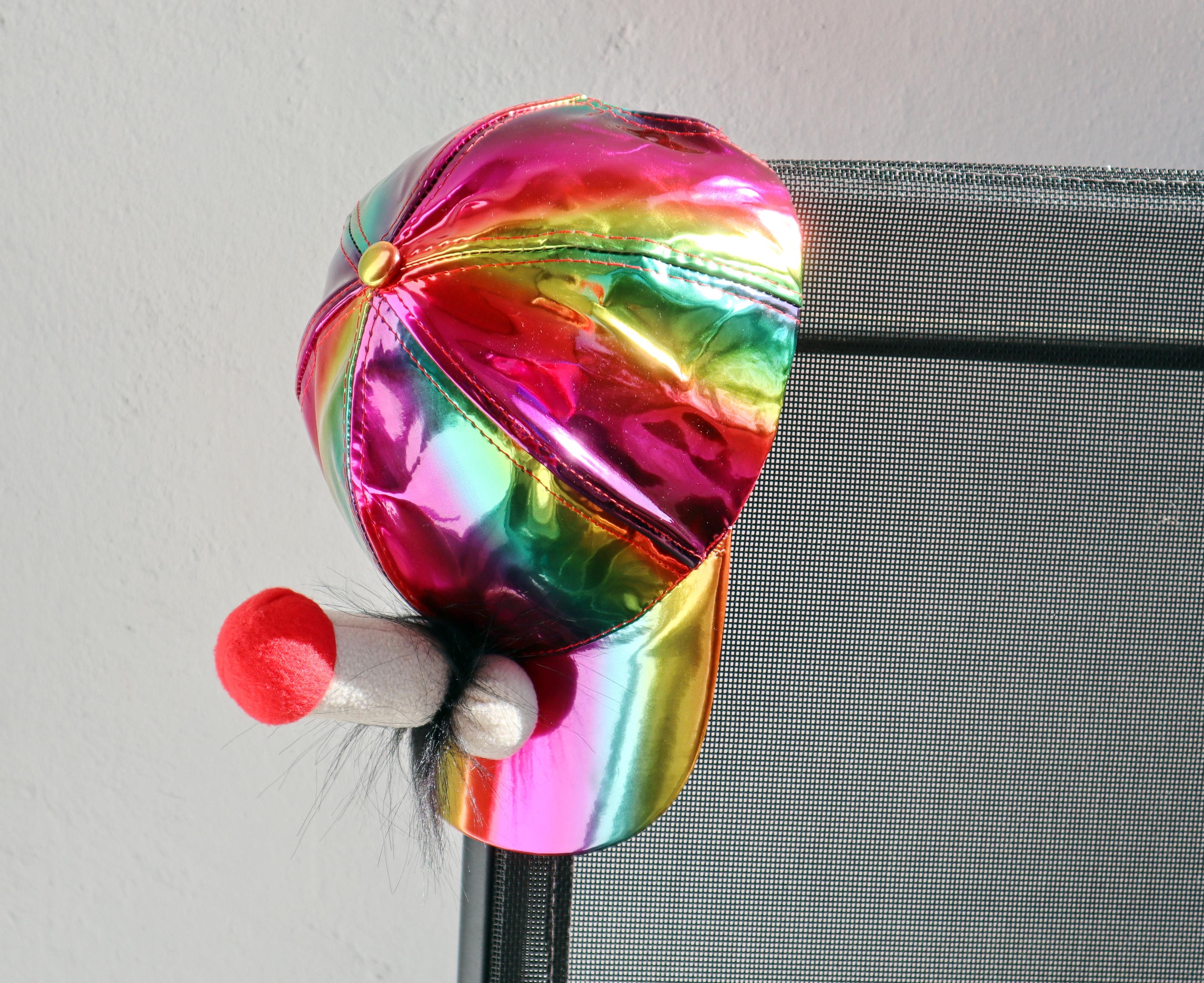 Bäckerkappe Regenbogen Pailletten – Bunt, Verstellbar, Für Party, Karneval & Pride