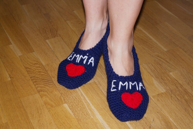 Personalized Socks Custom Slippers With Name Handmade TO ORDER Etsy