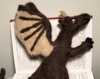 Jersey Devil felted creature cryptid plush handmade wool cute