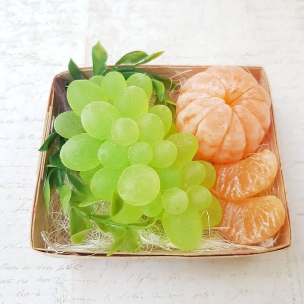 Soap gift box Fake food Homemade soap Christmas gifts Spa gift basket Thank you gift for friend Cute soap