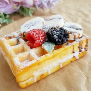 Double Waffle soap Fake food Thank you gift box Funny soap Just because gift Homemade soap gift box Christmas gifts