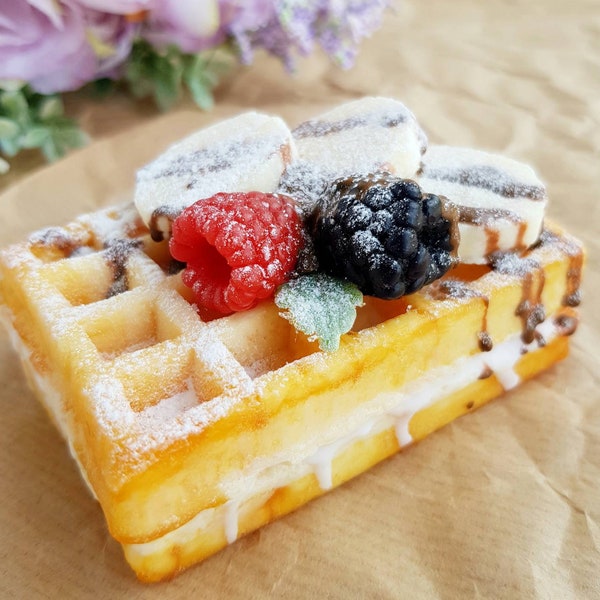 Double Waffle soap Fake food Thank you gift box Funny soap Just because gift Homemade soap gift box Christmas gifts