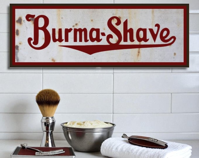Burma Shave Barber Sign Vintage Advertizing Shaving Sign