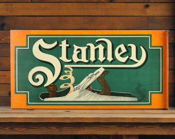 Retro Stanley Wood Planes Metal Sign