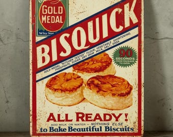 Bisquick Retro Kitchen Sign – Country Kitchen, Diner & Restaurant Decor
