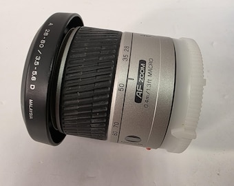 Minolta Maxxum AF 28–80mm f/3.5–5.6D Camera Lens | Vintage Zoom Lens with Original Box & Packaging