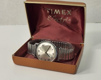 Vintage 1960s Timex Electric Back Set Watch – West Germany, Original Case, Fully Running