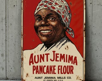 Aunt Jemima Pancake Flour Sign – Retro Aluminum Kitchen & Diner Decor