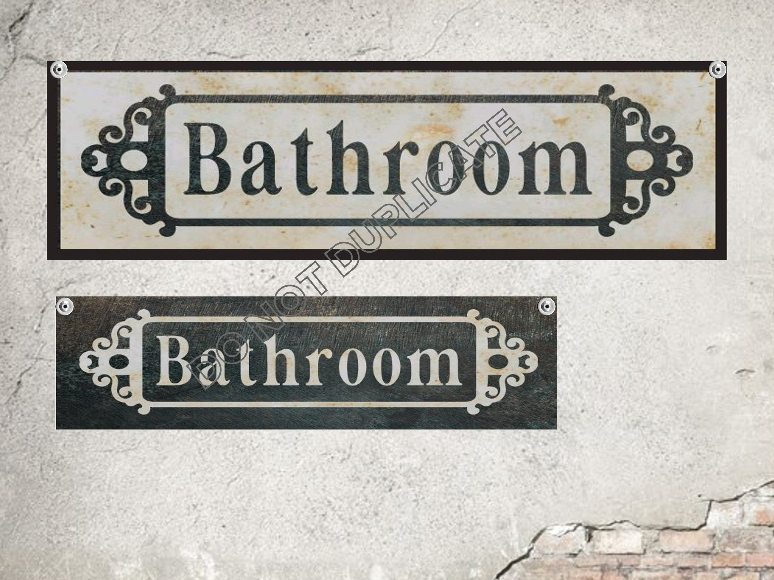 Victorian Bathroom Sign Rustic Bathroom Decor - Etsy