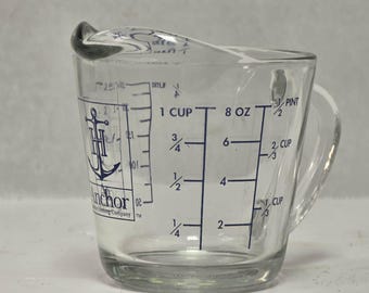 Vintage Anchor Hocking Glass Measuring Cup – Imperial & Metric Kitchen Essential