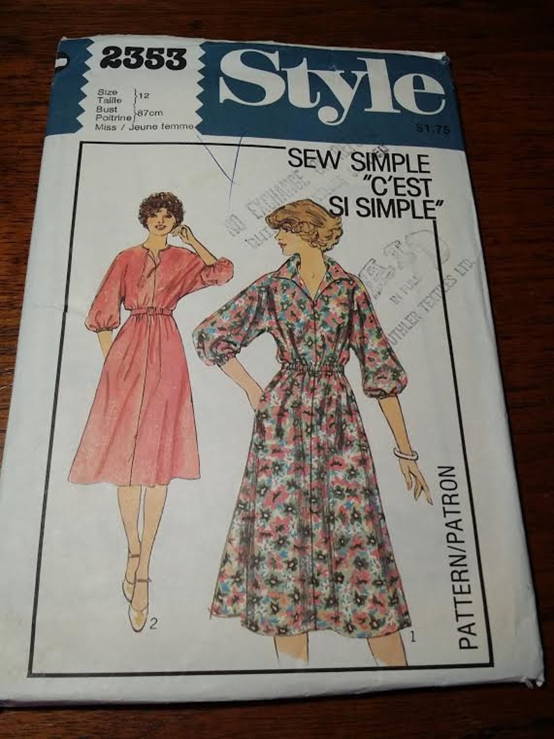 Pattern Dress Style 2353 dress pattern