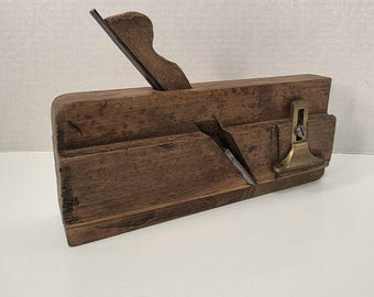 Antique Osborn Brothers Skew Rabbet Plane, London, Brass Depth Stop, 9.5 Inch