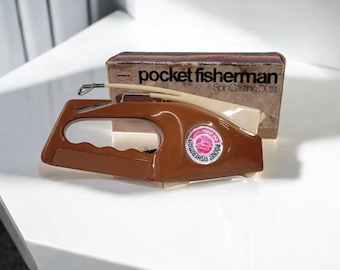 レトロ　pocketfisherman 　made in　USA　1972 Vintage 1972 Popeil Pocket Fisherman Fishing Pole Rod Reel