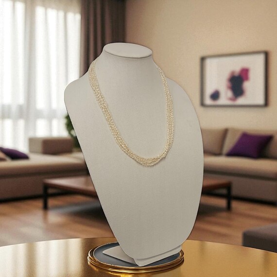 Vintage 1930s Six-strand Freshwater Pearl Necklace With 14/20 Gold
