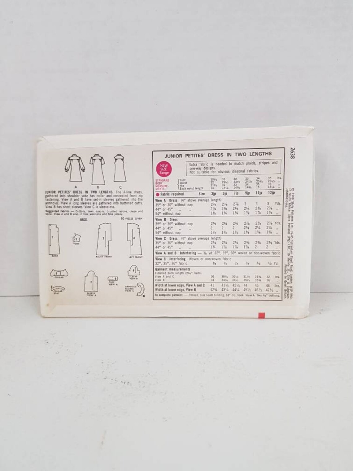 Style Sewing Pattern 2638 - Etsy