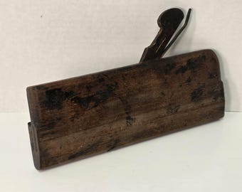 Antique Bernard Round Bottom Plane 9" | J. Jones WJM Stamps Vintage Woodworking Tool