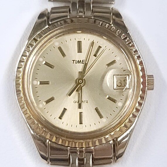 Vintage Ladies Timex Gold Watch With Date – Gently Used - Etsy display picture 1