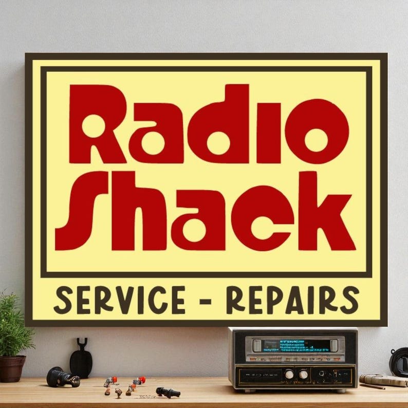 Shack Repairs Retro Radio Shack Service and Parts Sign - Etsy